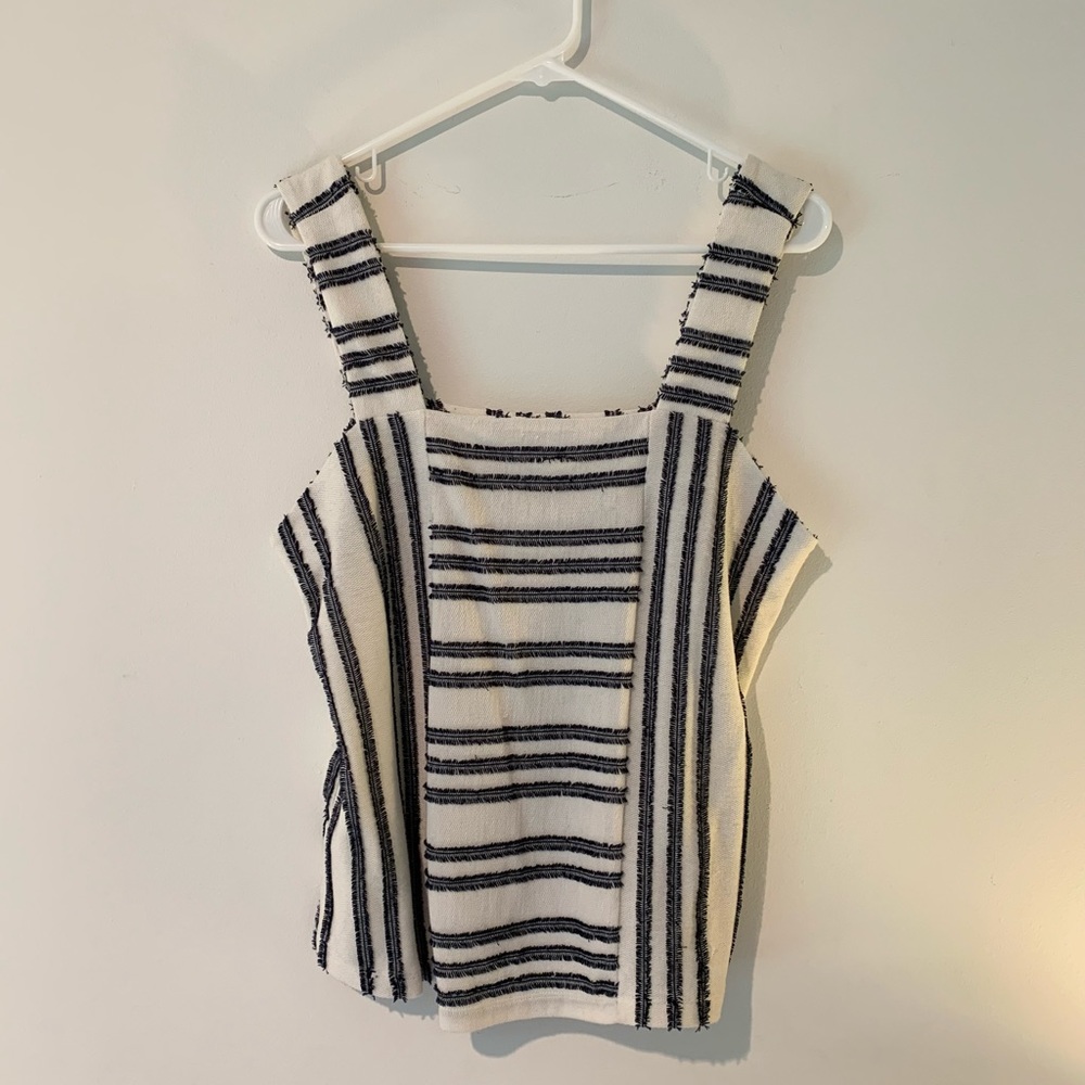 Vince Camuto wide strap striped tank size M